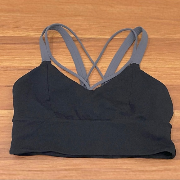 LULULEMON Pushing Limits Bra in Black/Titanium Size 8 - Picture 1 of 12